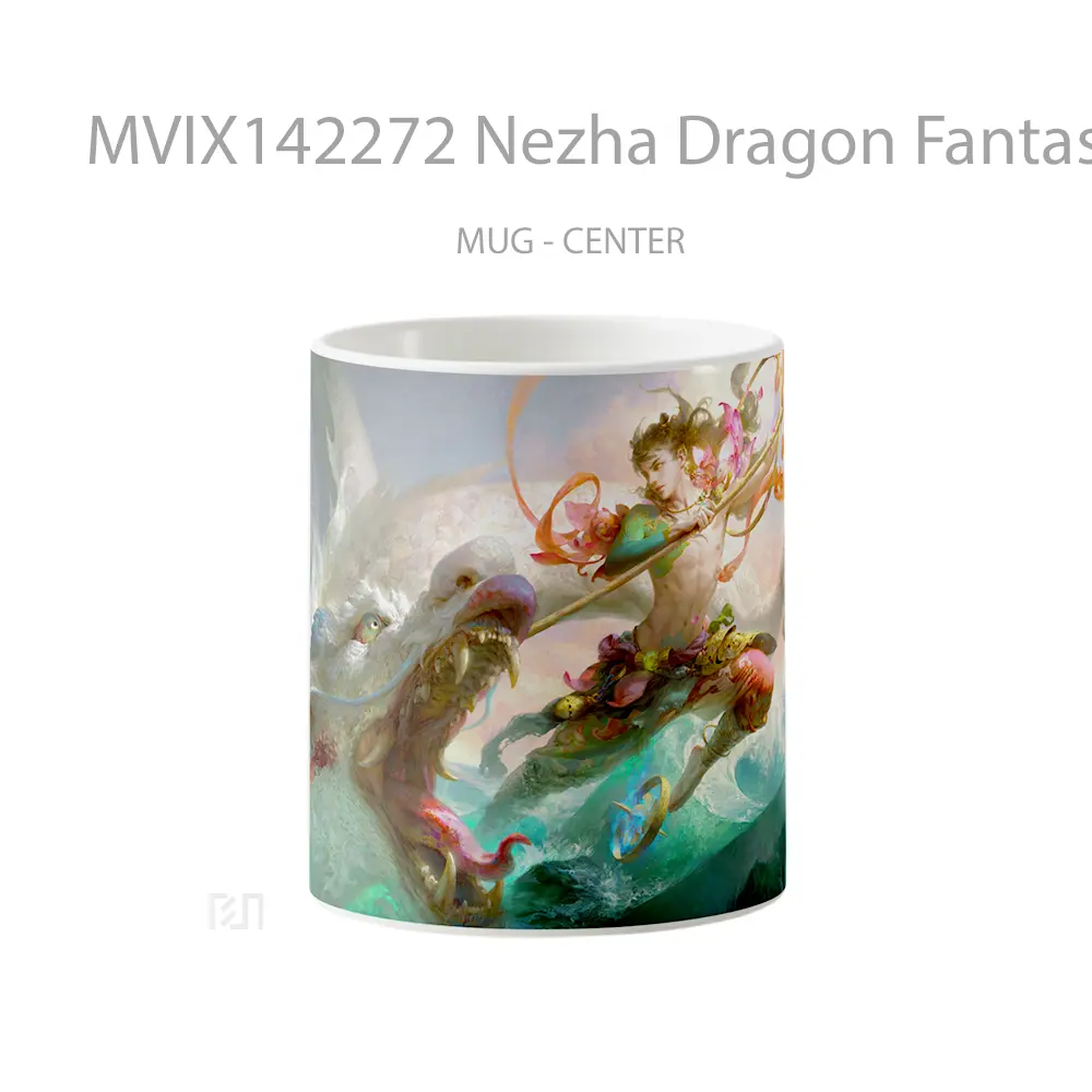 Mug Nezha Dragon Fantasy Gelas Keramik Unik