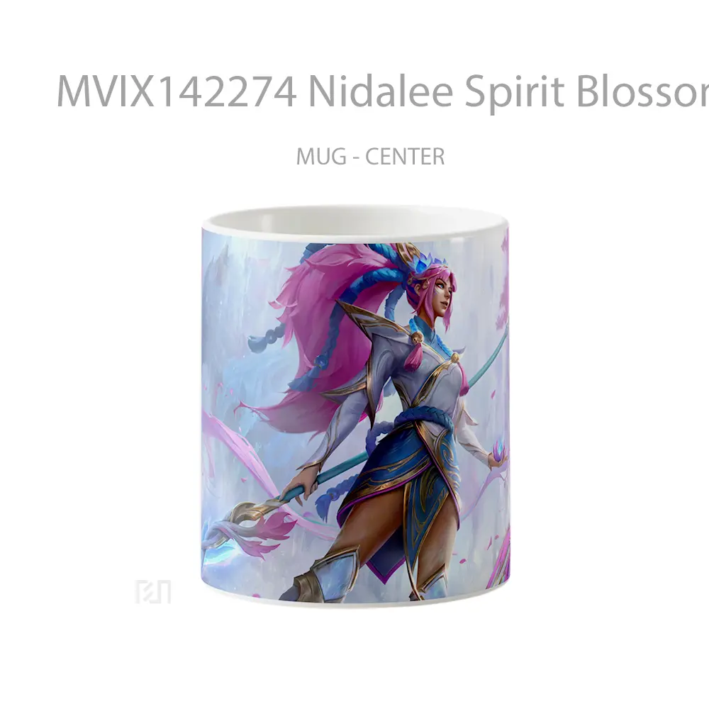 Mug Nidalee Spirit Blossom Skin Lol Splash Art Cangkir Gamer