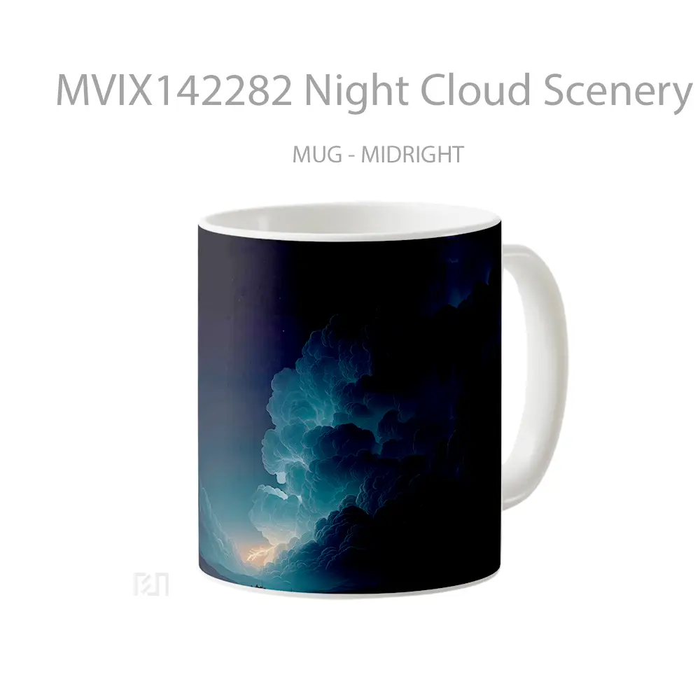 Mug Night Cloud Scenery Digital Art Gelas Pemandangan Alam - All-side / Desain