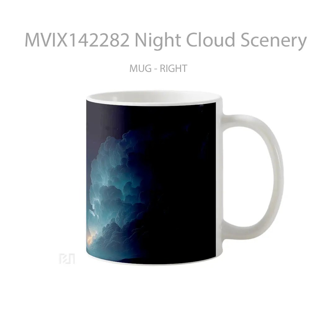 Mug Night Cloud Scenery Digital Art Gelas Pemandangan Alam - All-side / Desain