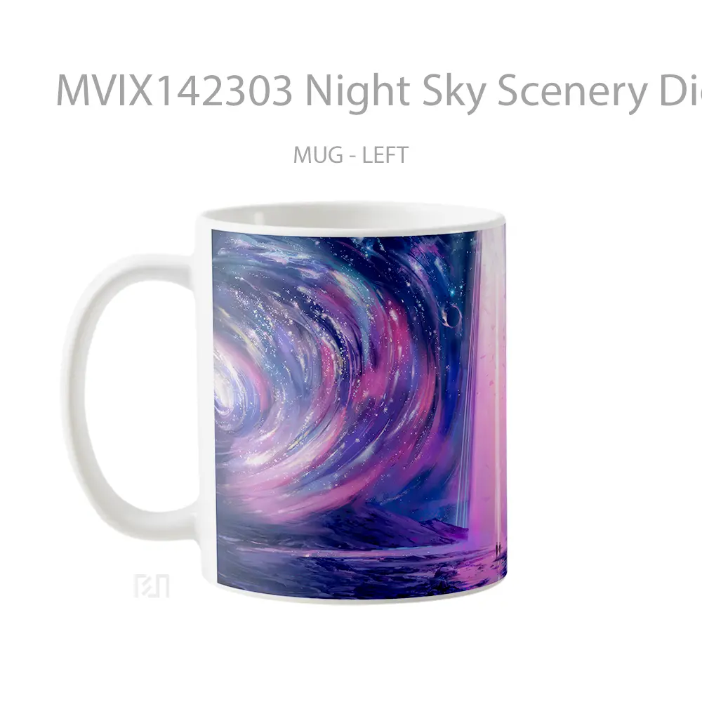 Mug Night Sky Scenery Digital Ar Gelas Pemandangan Alam - All-side / Desain