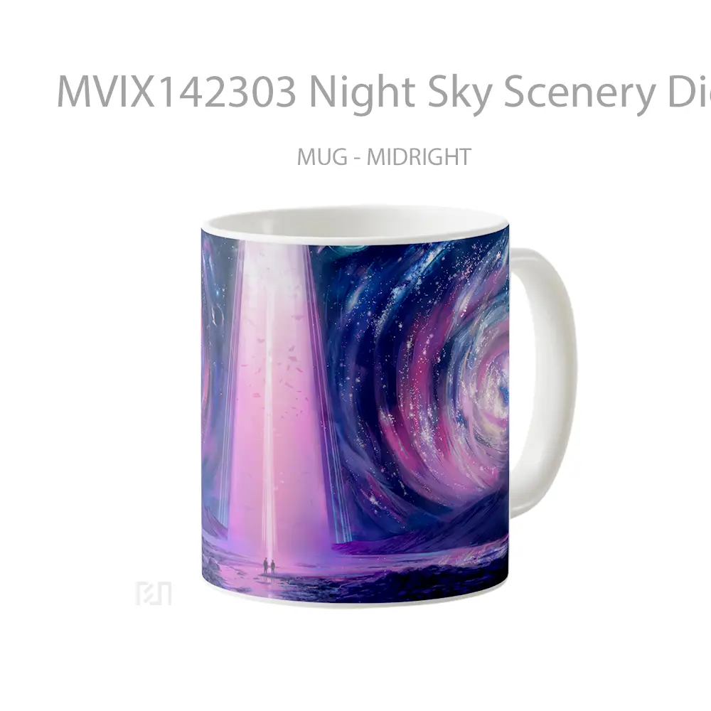 Mug Night Sky Scenery Digital Ar Gelas Pemandangan Alam - All-side / Desain