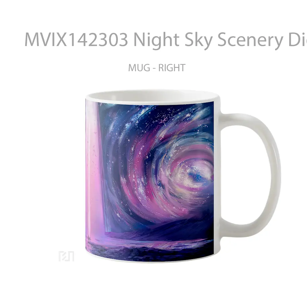 Mug Night Sky Scenery Digital Ar Gelas Pemandangan Alam - All-side / Desain