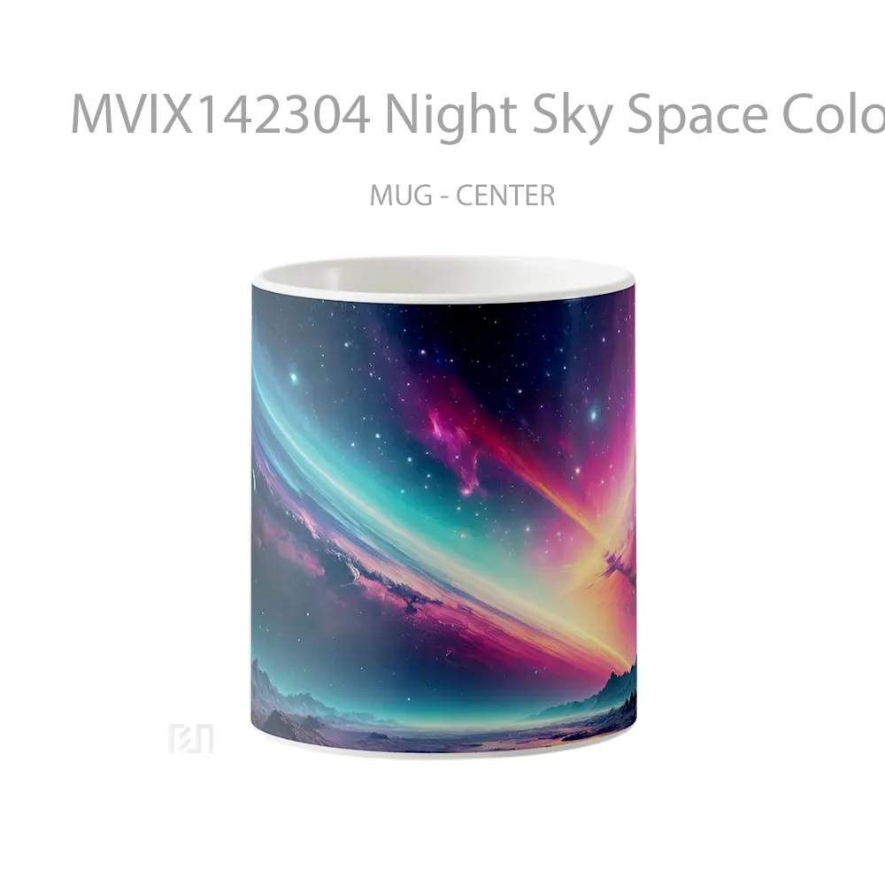 Mug Night Sky Space Colorful Scenery Gelas Pemandangan Alam