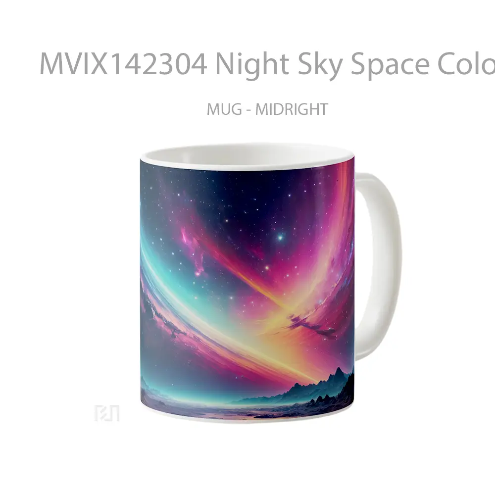 Mug Night Sky Space Colorful Scenery Gelas Pemandangan Alam - All-side / Desain