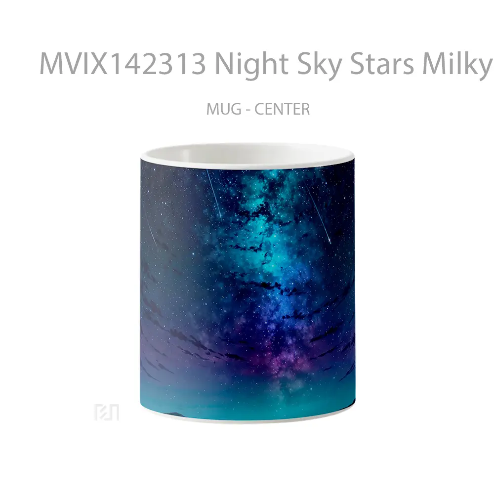 Mug Night Sky Stars Milky Way Scenery Digital Art Gelas Pemandangan Alam