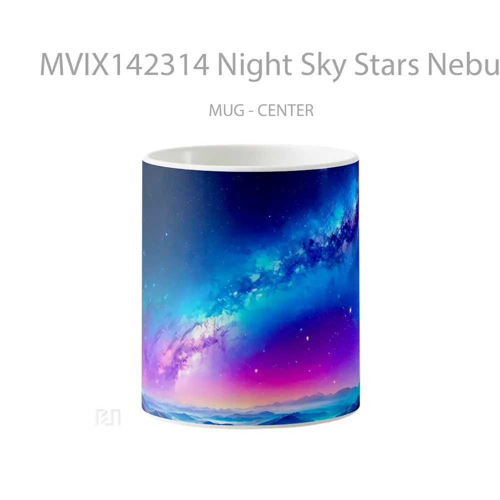 Mug Night Sky Stars Nebula Scenery Gelas Pemandangan Alam