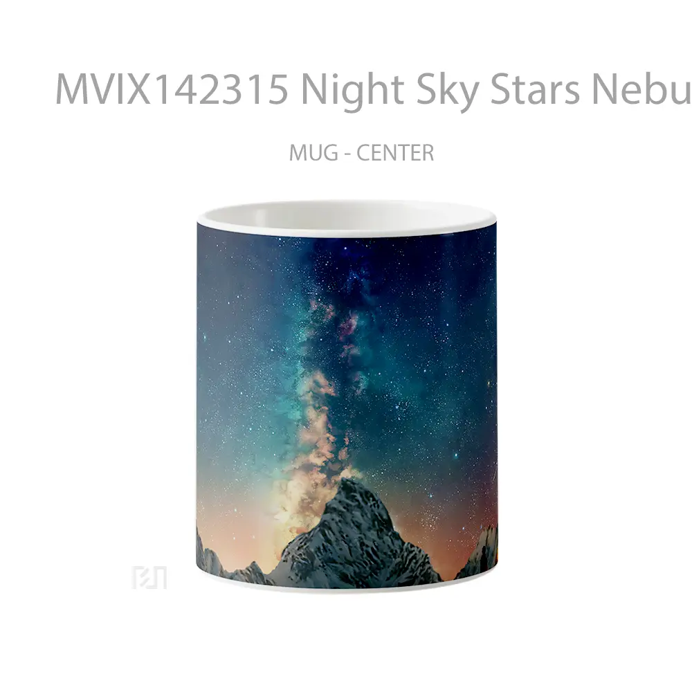Mug Night Sky Stars Nebula Scenery Mountain Camping Gelas Pemandangan Alam