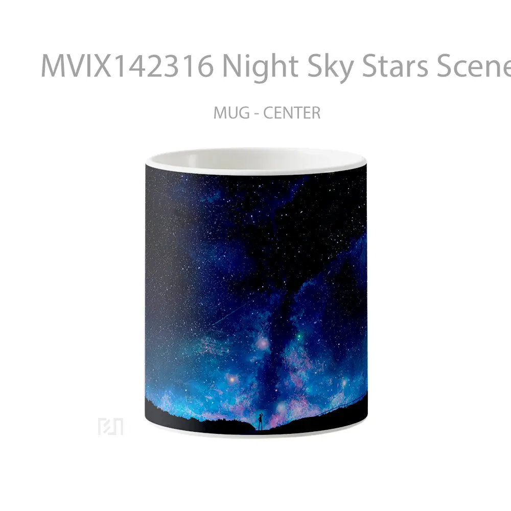 Mug Night Sky Stars Scenery A Gelas Pemandangan Alam