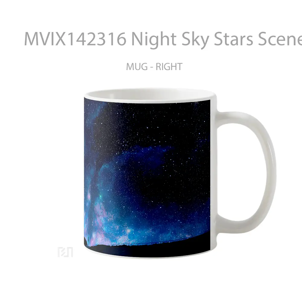 Mug Night Sky Stars Scenery A Gelas Pemandangan Alam - All-side / Desain