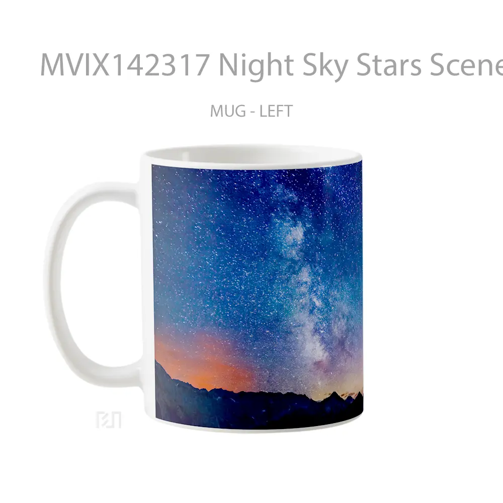 Mug Night Sky Stars Scenery Landscape Gelas Pemandangan Alam - All-side / Desain