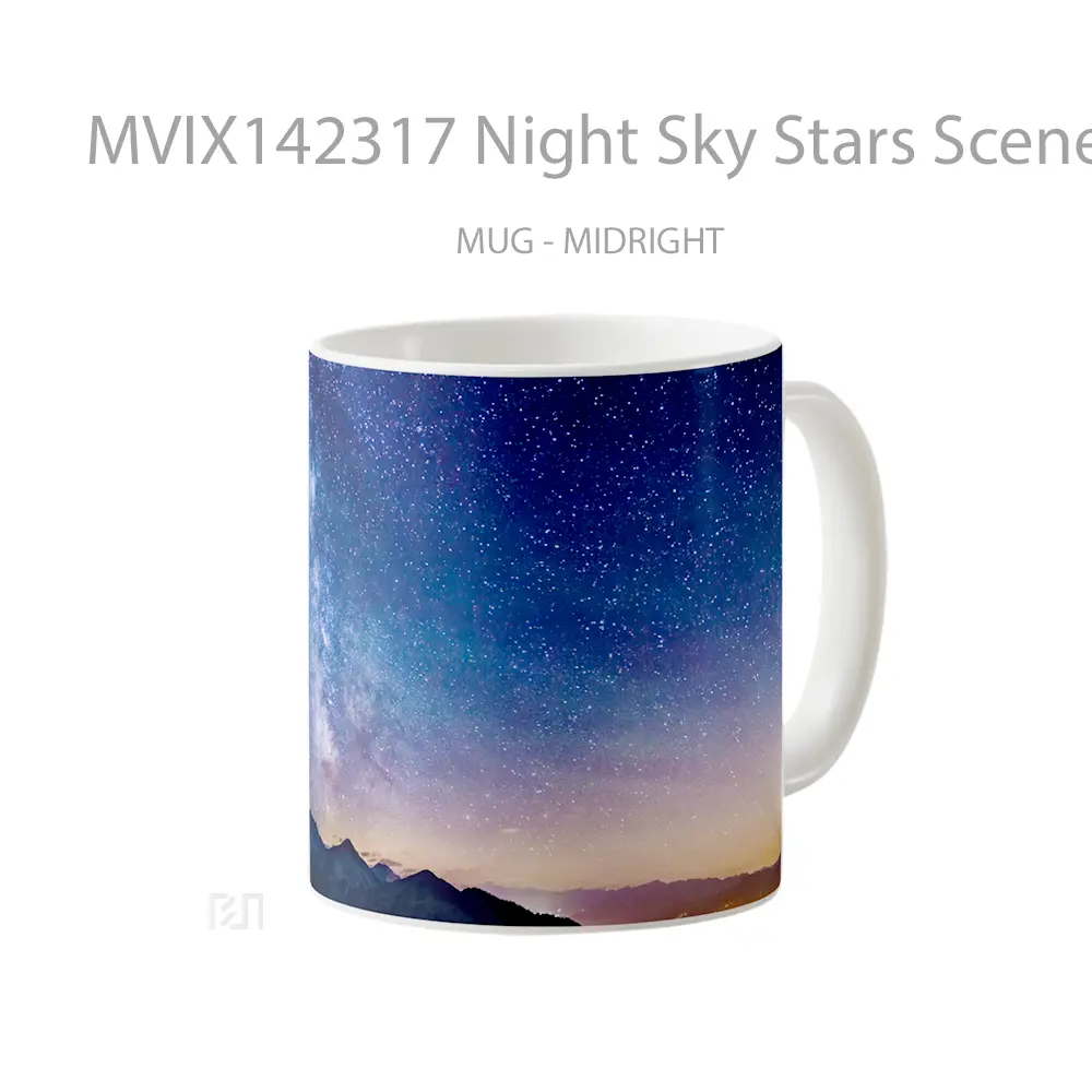Mug Night Sky Stars Scenery Landscape Gelas Pemandangan Alam - All-side / Desain