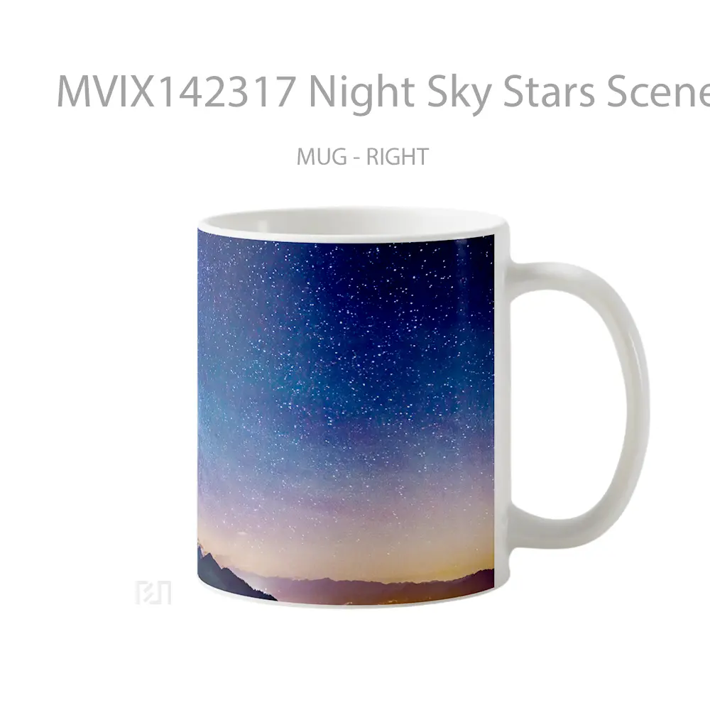 Mug Night Sky Stars Scenery Landscape Gelas Pemandangan Alam - All-side / Desain