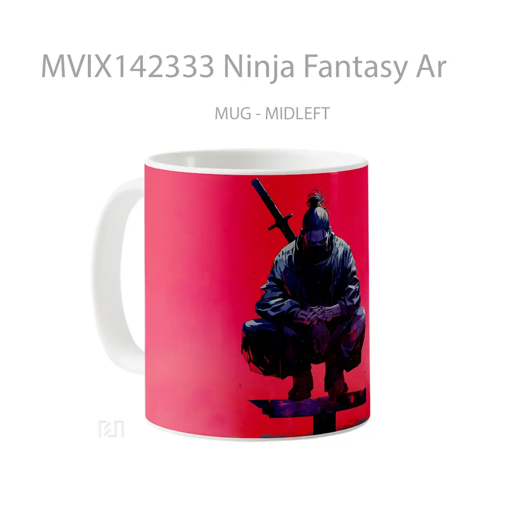 Mug Ninja Fantasy Ar Gelas Keramik Unik - All-side / Desain