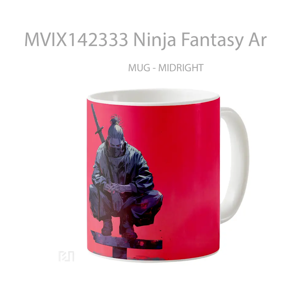 Mug Ninja Fantasy Ar Gelas Keramik Unik - All-side / Desain