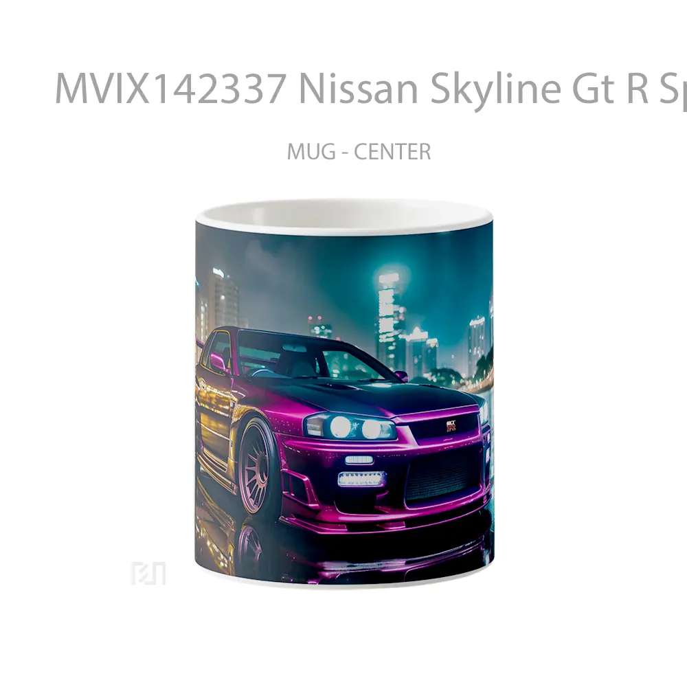 Mug Nissan Skyline Gt R Sports Car Gelas Pemandangan Alam