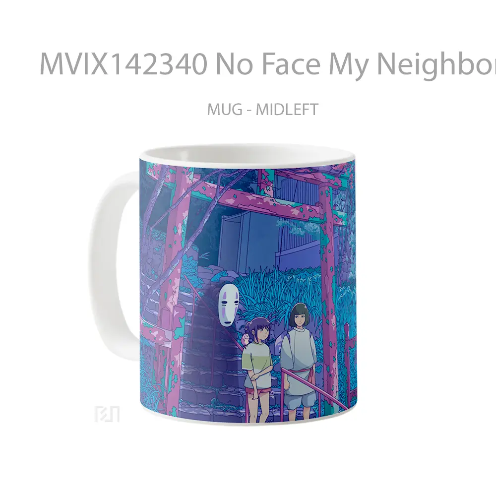Mug No Face My Neighbor Totor Gelas Keramik Unik - All-side / Desain
