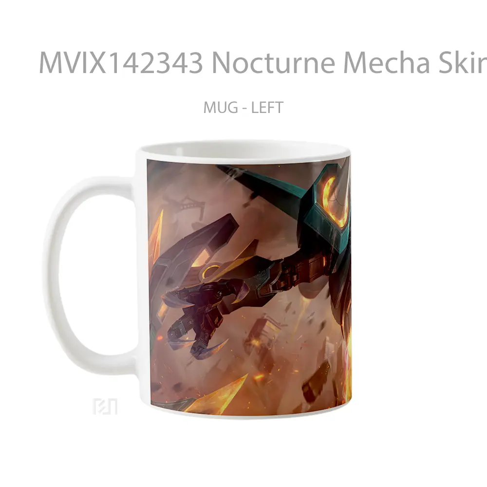 Mug Nocturne Mecha Skin Lol Wild Rift Splash Art Cangkir Gamer - All-side / Desain