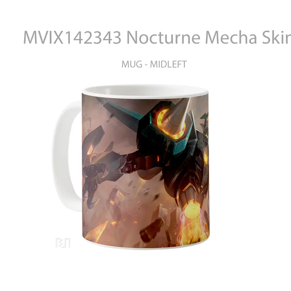 Mug Nocturne Mecha Skin Lol Wild Rift Splash Art Cangkir Gamer - All-side / Desain