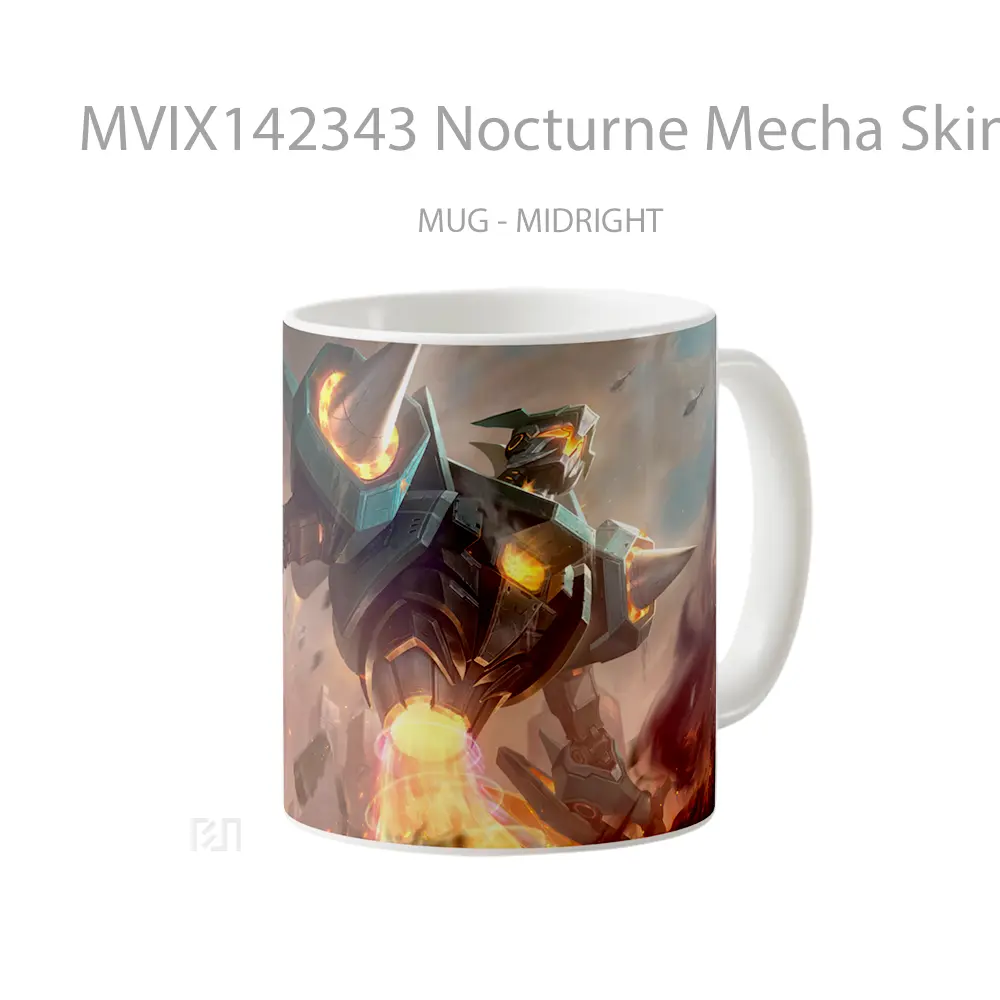 Mug Nocturne Mecha Skin Lol Wild Rift Splash Art Cangkir Gamer - All-side / Desain