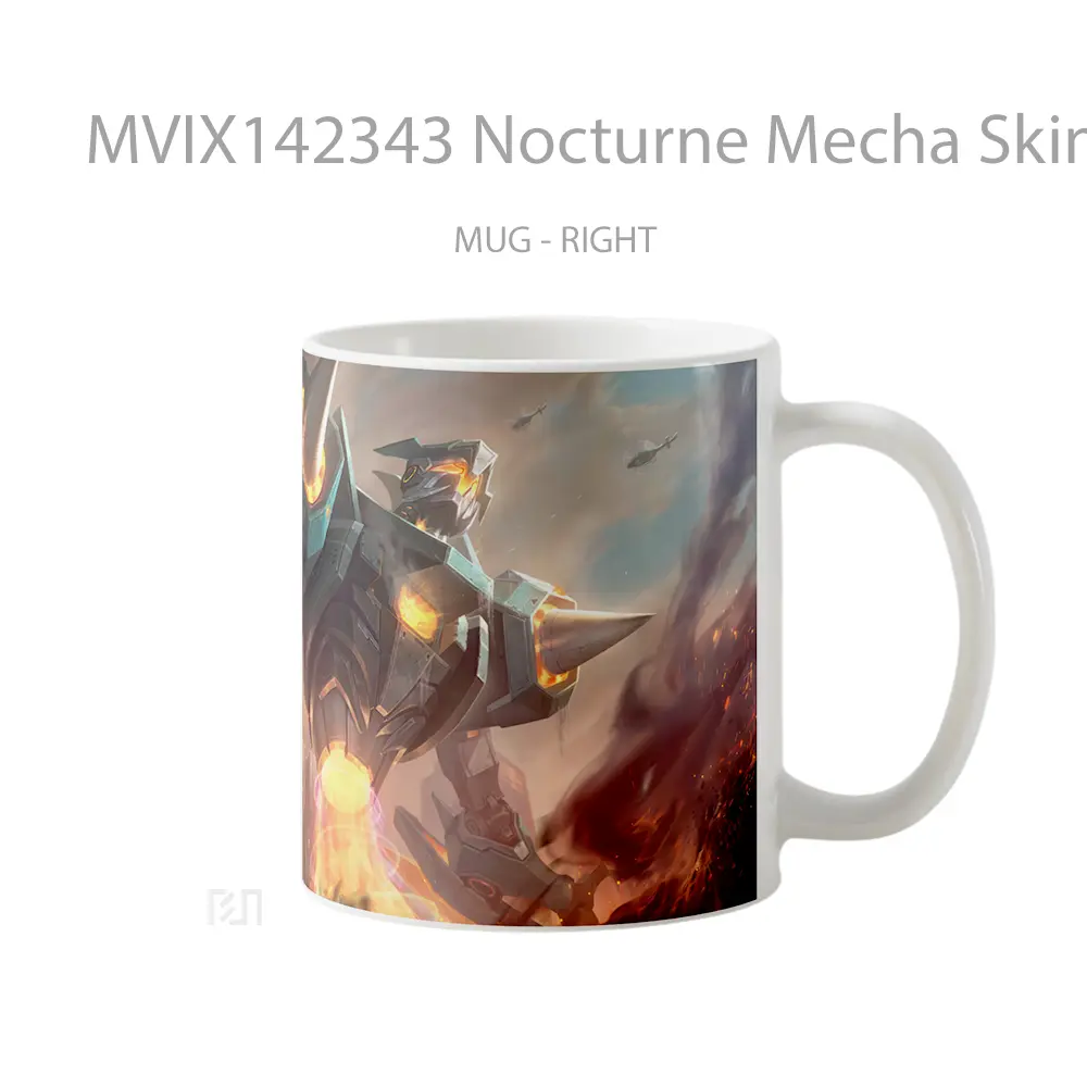Mug Nocturne Mecha Skin Lol Wild Rift Splash Art Cangkir Gamer - All-side / Desain