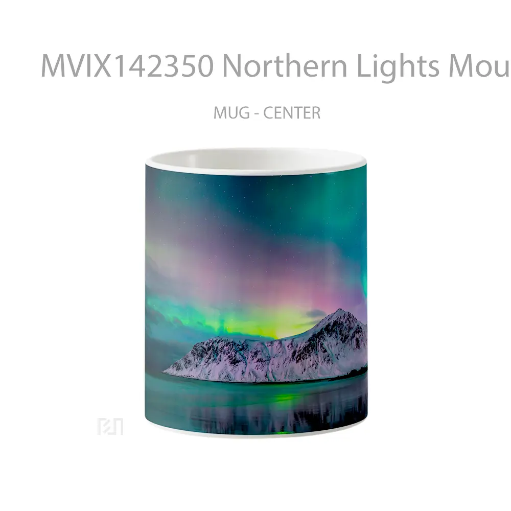 Mug Northern Lights Mountain Scenery Gelas Pemandangan Alam