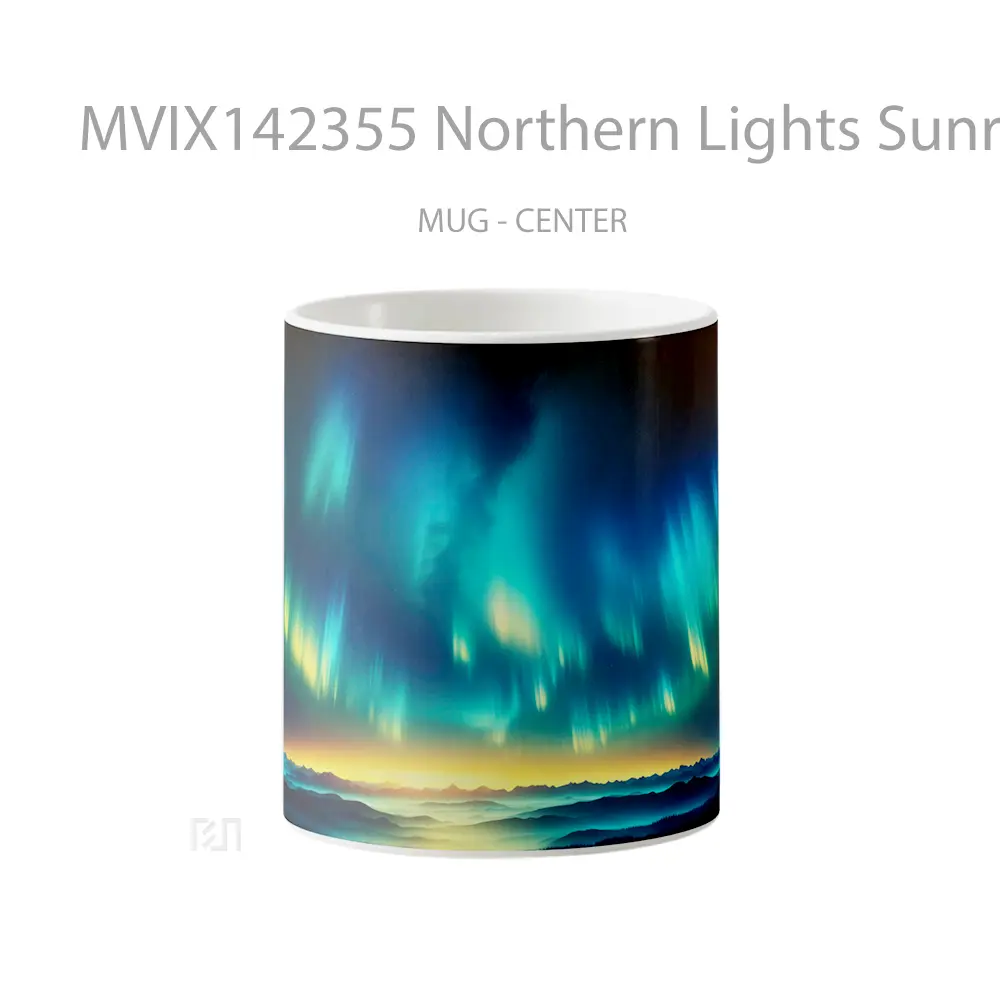 Mug Northern Lights Sunrise Horizon Scenery Gelas Pemandangan Alam