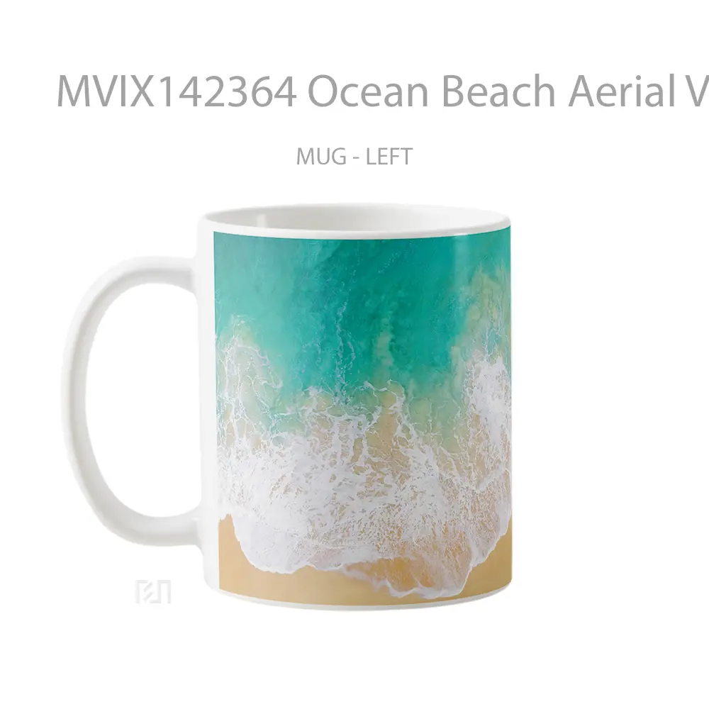 Mug Ocean Beach Aerial View Scener Gelas Pemandangan Alam - All-side / Desain