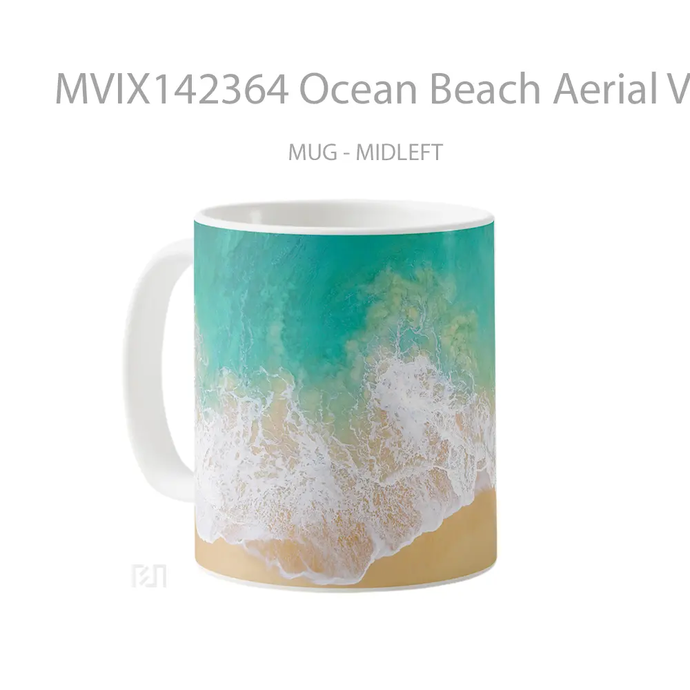 Mug Ocean Beach Aerial View Scener Gelas Pemandangan Alam - All-side / Desain