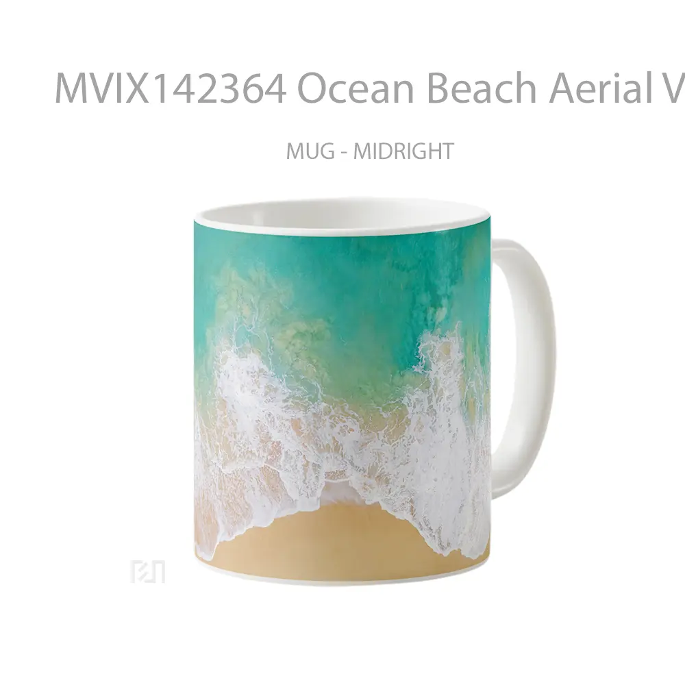 Mug Ocean Beach Aerial View Scener Gelas Pemandangan Alam - All-side / Desain