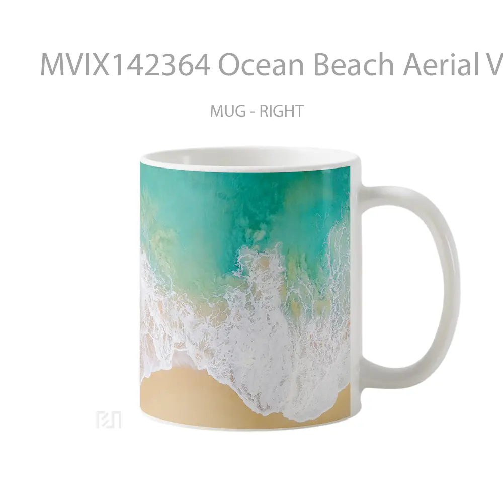 Mug Ocean Beach Aerial View Scener Gelas Pemandangan Alam - All-side / Desain