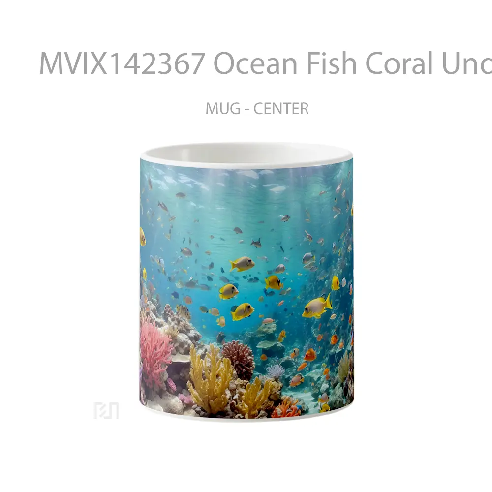 Mug Ocean Fish Coral Underwater Scenery Gelas Pemandangan Alam