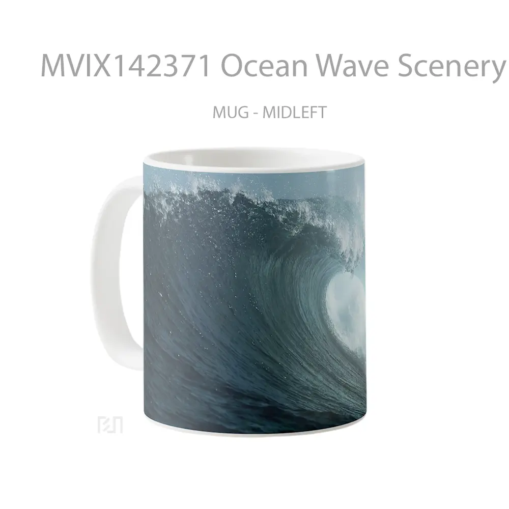Mug Ocean Wave Scenery Gelas Pemandangan Alam - All-side / Desain
