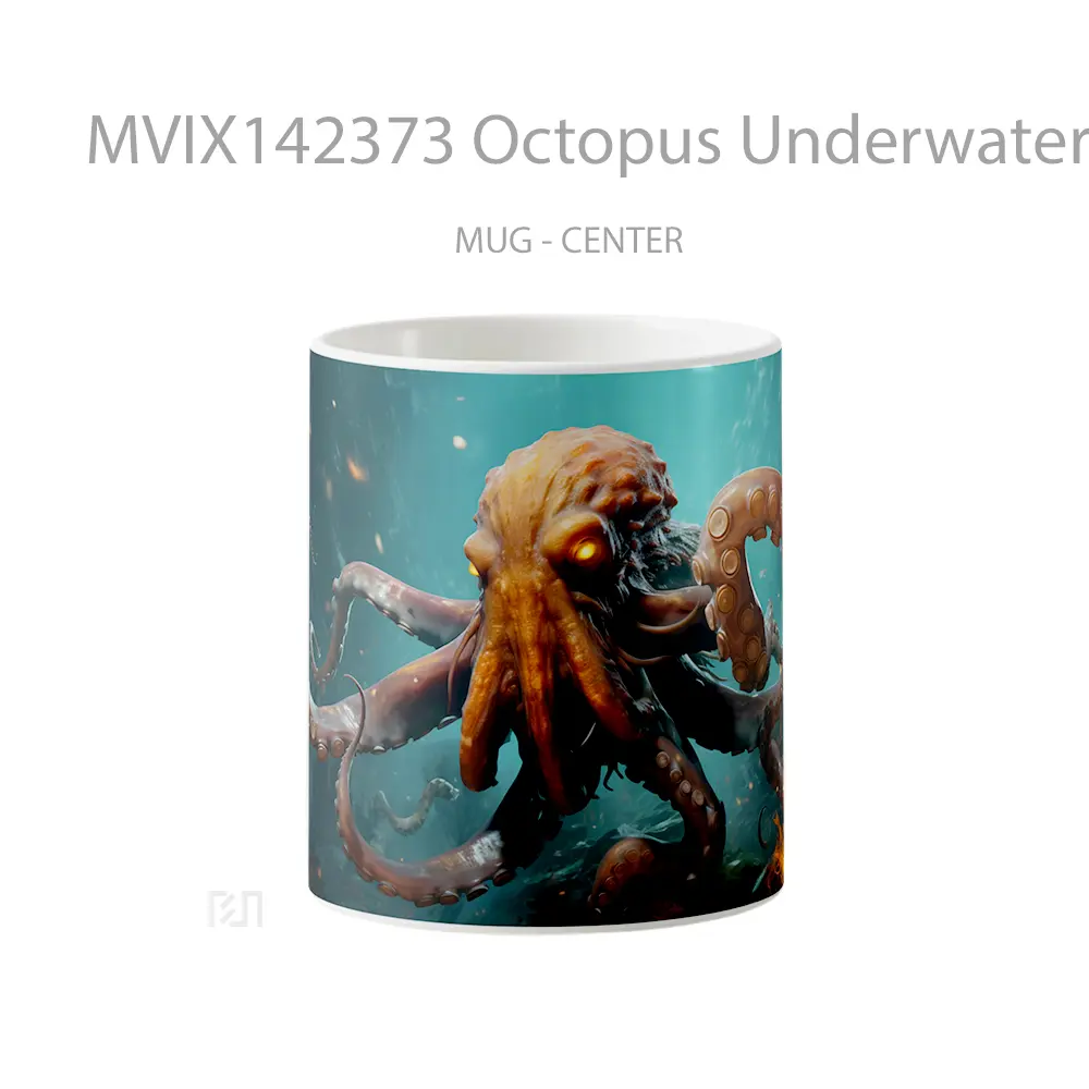 Mug Octopus Underwater Gelas Keramik Unik