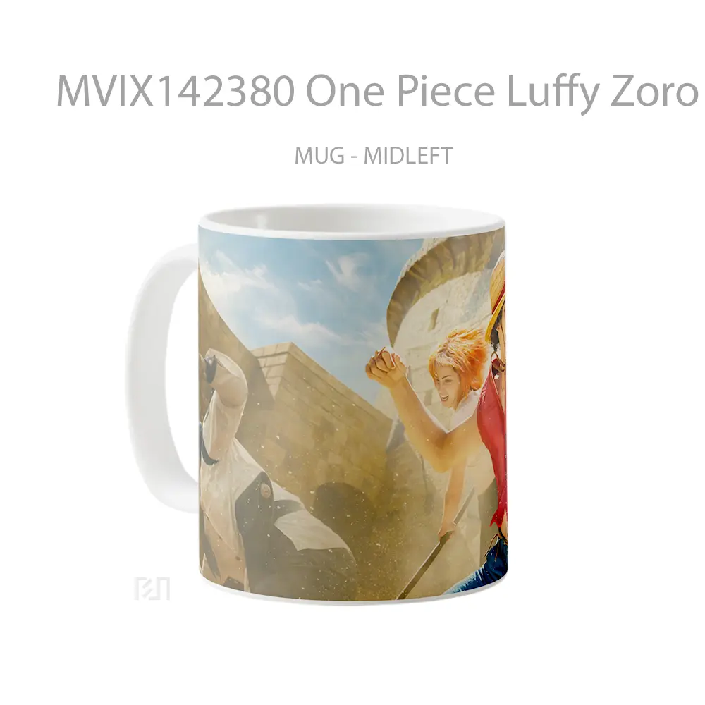 Mug One Piece Luffy Zoro Nami Netflix Cangkir Anime - All-side / Desain