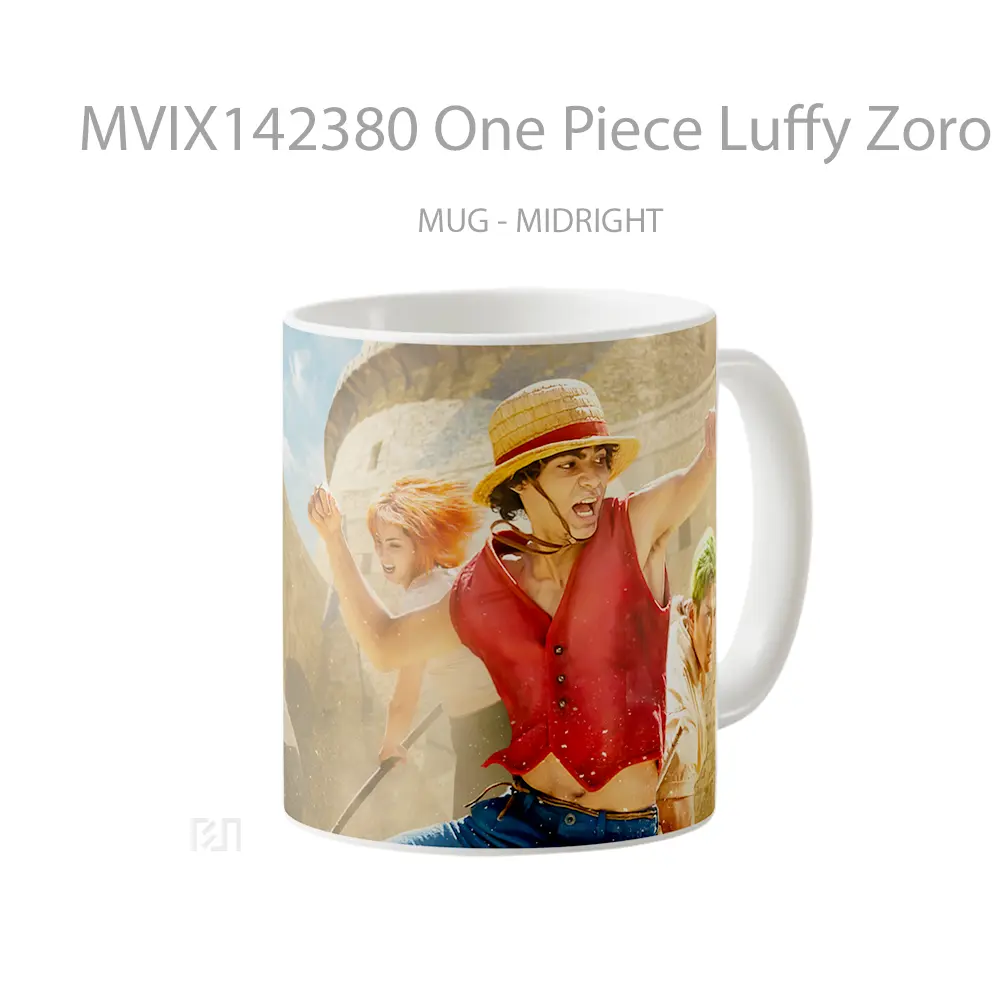 Mug One Piece Luffy Zoro Nami Netflix Cangkir Anime - All-side / Desain