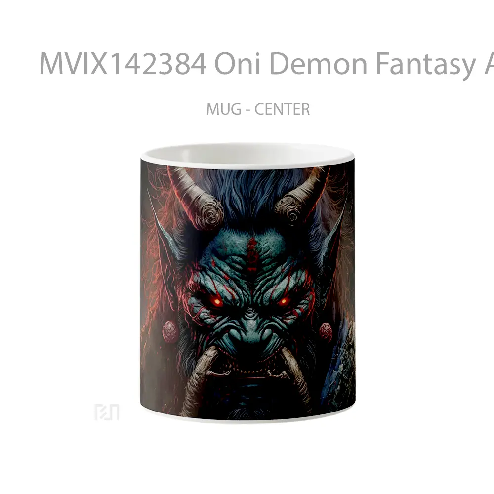 Mug Oni Demon Fantasy Ai Gelas Keramik Unik