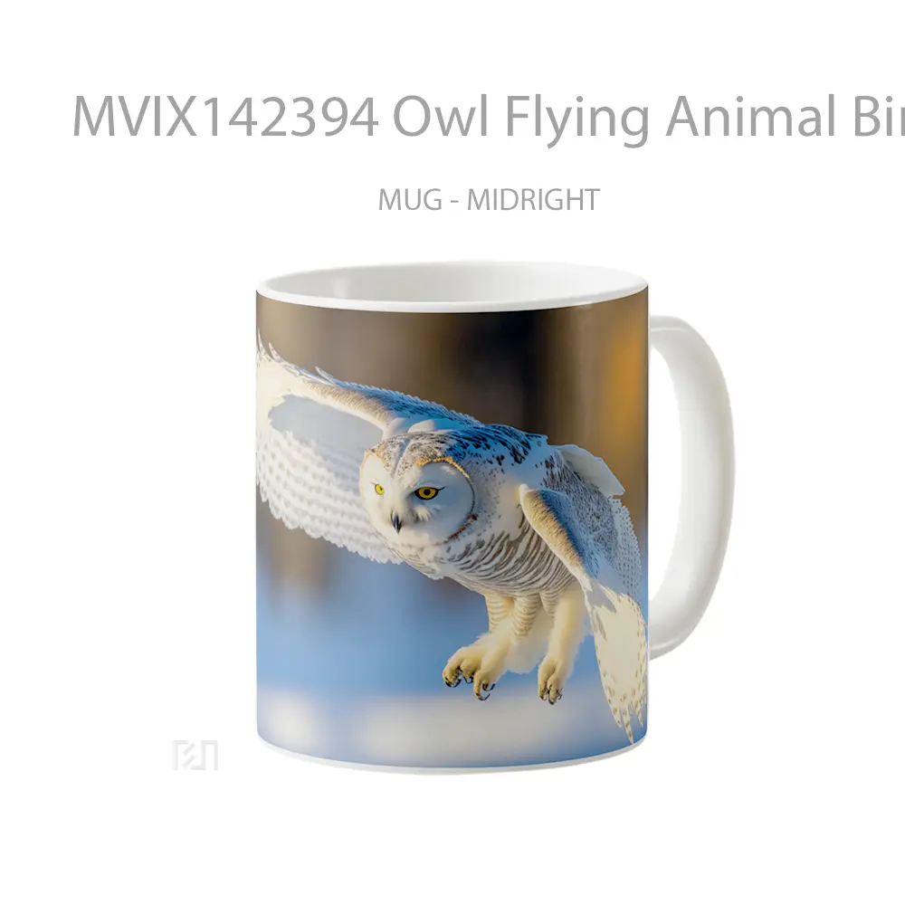 Mug Owl Flying Animal Bird Gelas Hewan Lucu - All-side / Desain