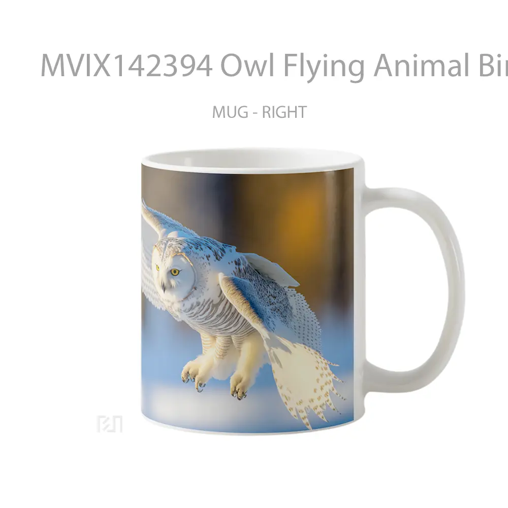Mug Owl Flying Animal Bird Gelas Hewan Lucu - All-side / Desain