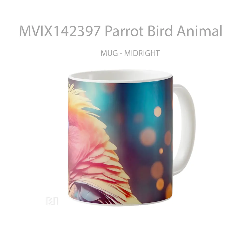 Mug Parrot Bird Animal Gelas Hewan Lucu - All-side / Desain