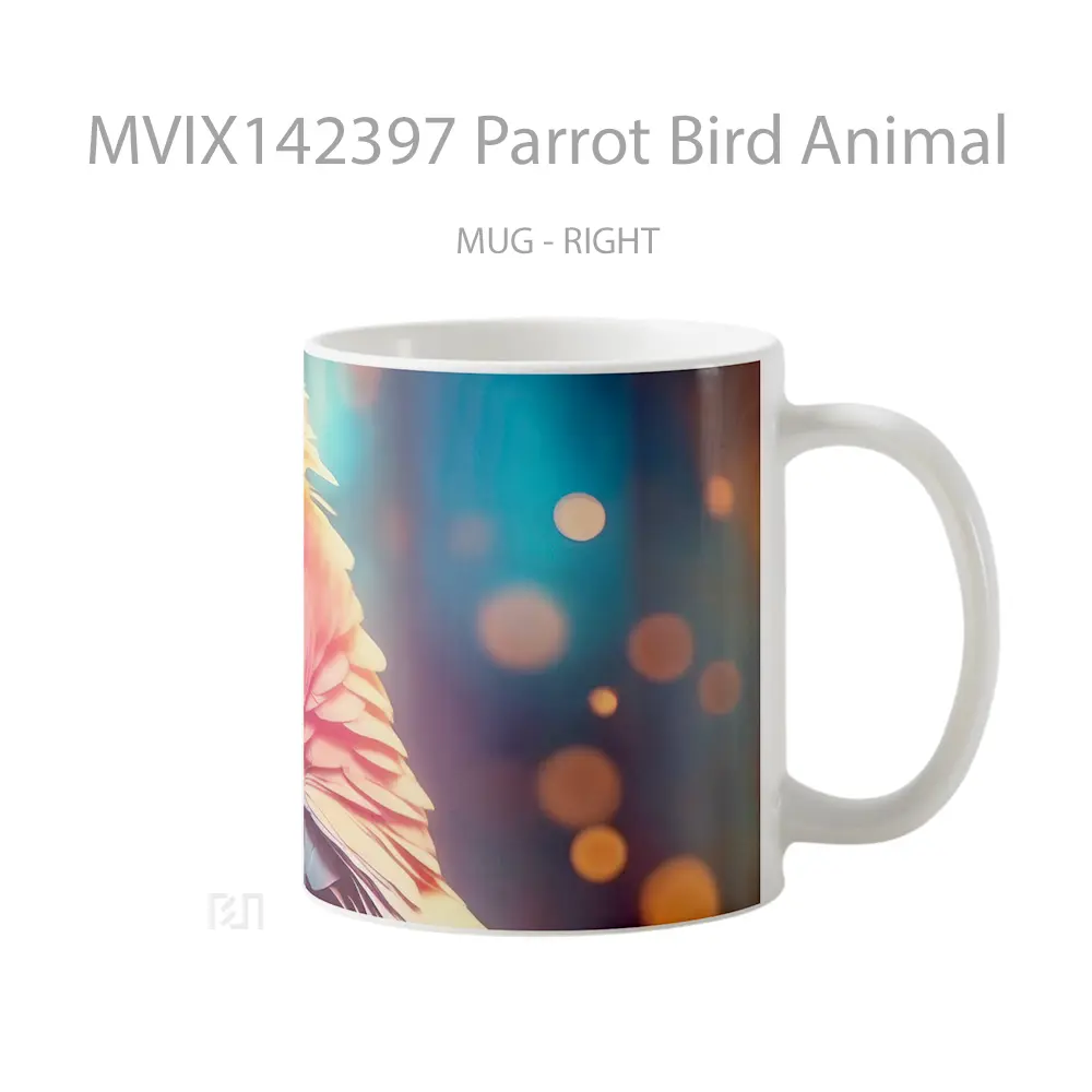 Mug Parrot Bird Animal Gelas Hewan Lucu - All-side / Desain