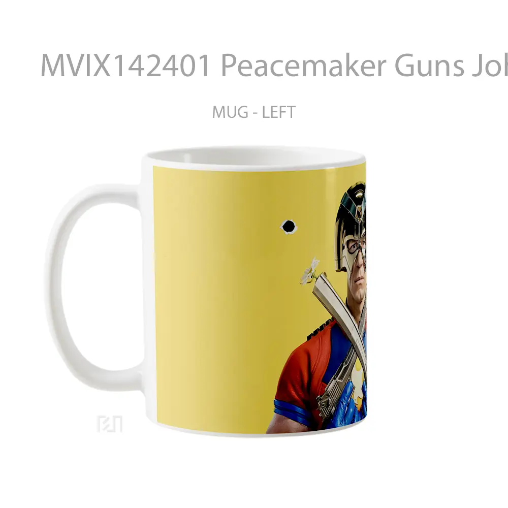 Mug Peacemaker Guns John Cena Gelas Keramik Unik - All-side / Desain
