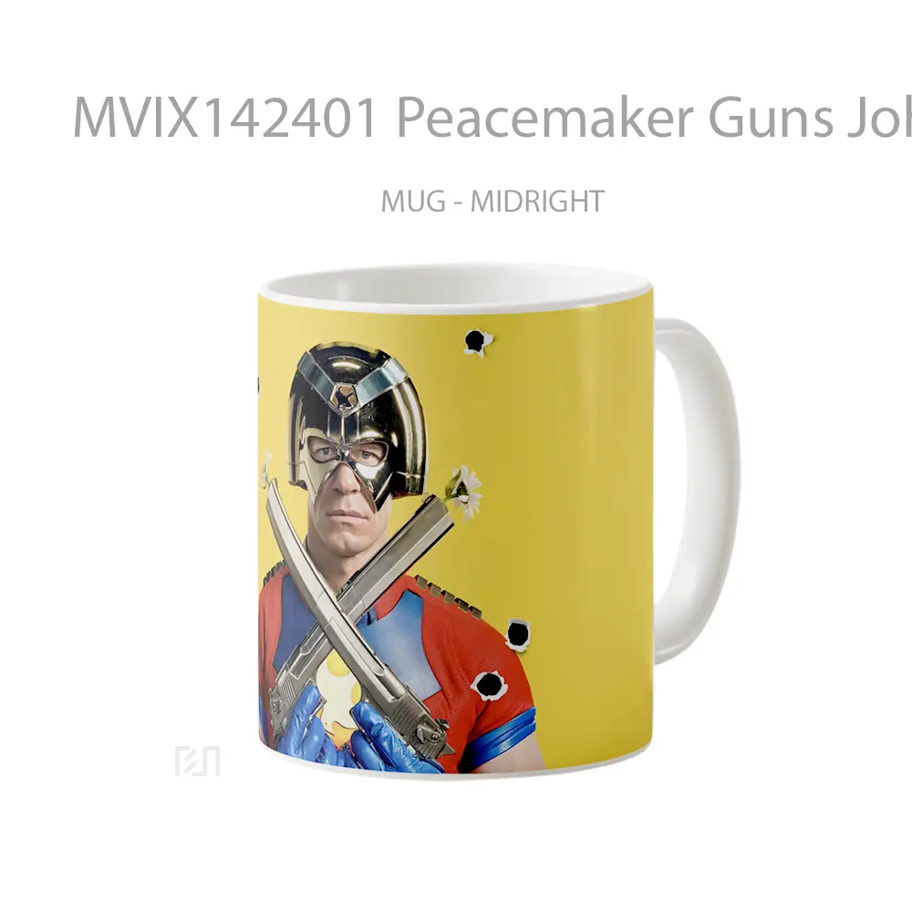 Mug Peacemaker Guns John Cena Gelas Keramik Unik - All-side / Desain