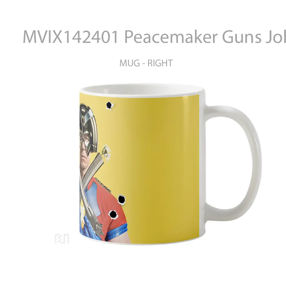 Mug Peacemaker Guns John Cena Gelas Keramik Unik - All-side / Desain