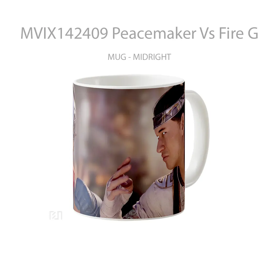 Mug Peacemaker Vs Fire God Liu Kang Peacemaker Mortal Kombat 1 Gelas Keramik Unik - All-side / Desain