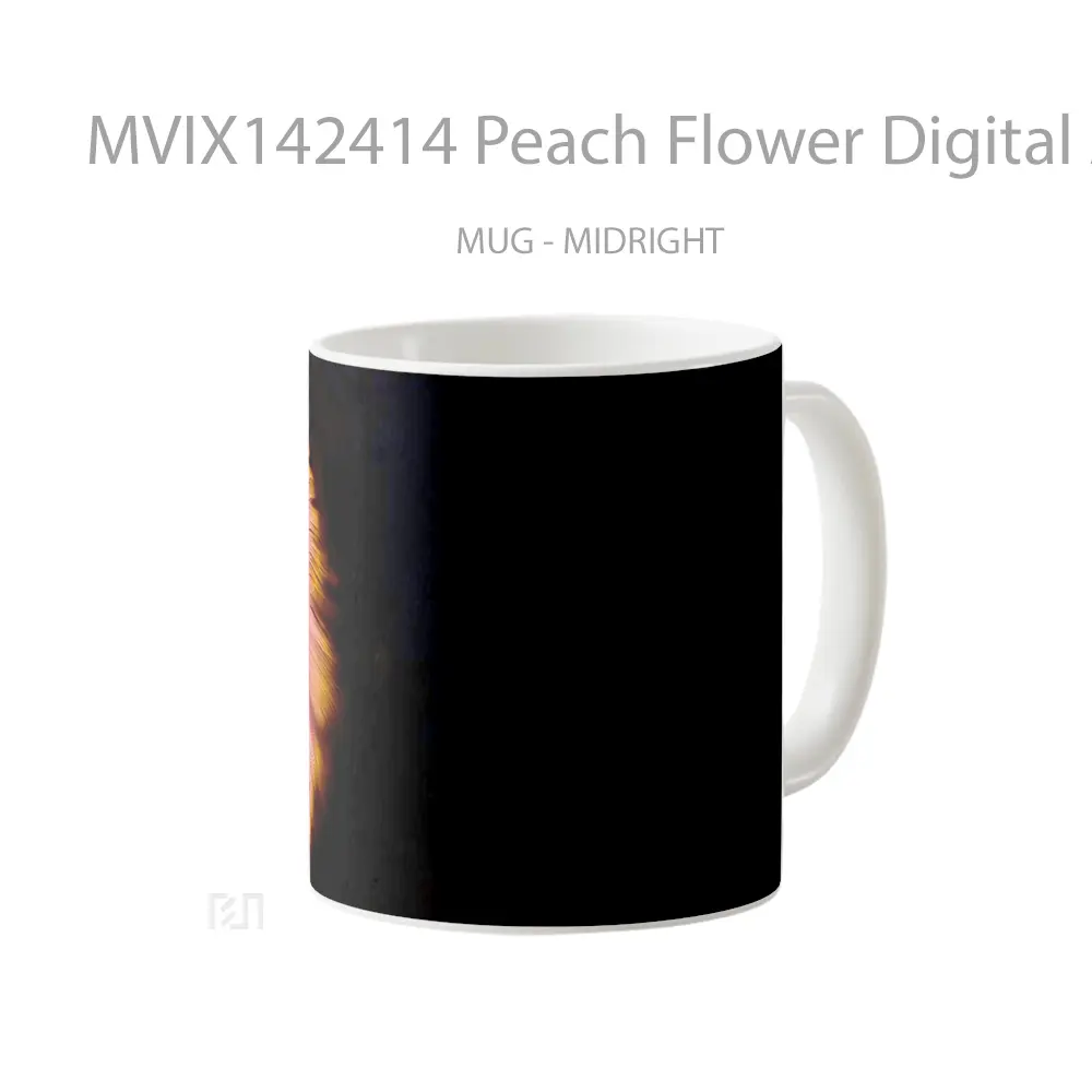 Mug Peach Flower Digital Art Abstract Huawei Mate Background Gelas Keramik Unik - All-side / Desain