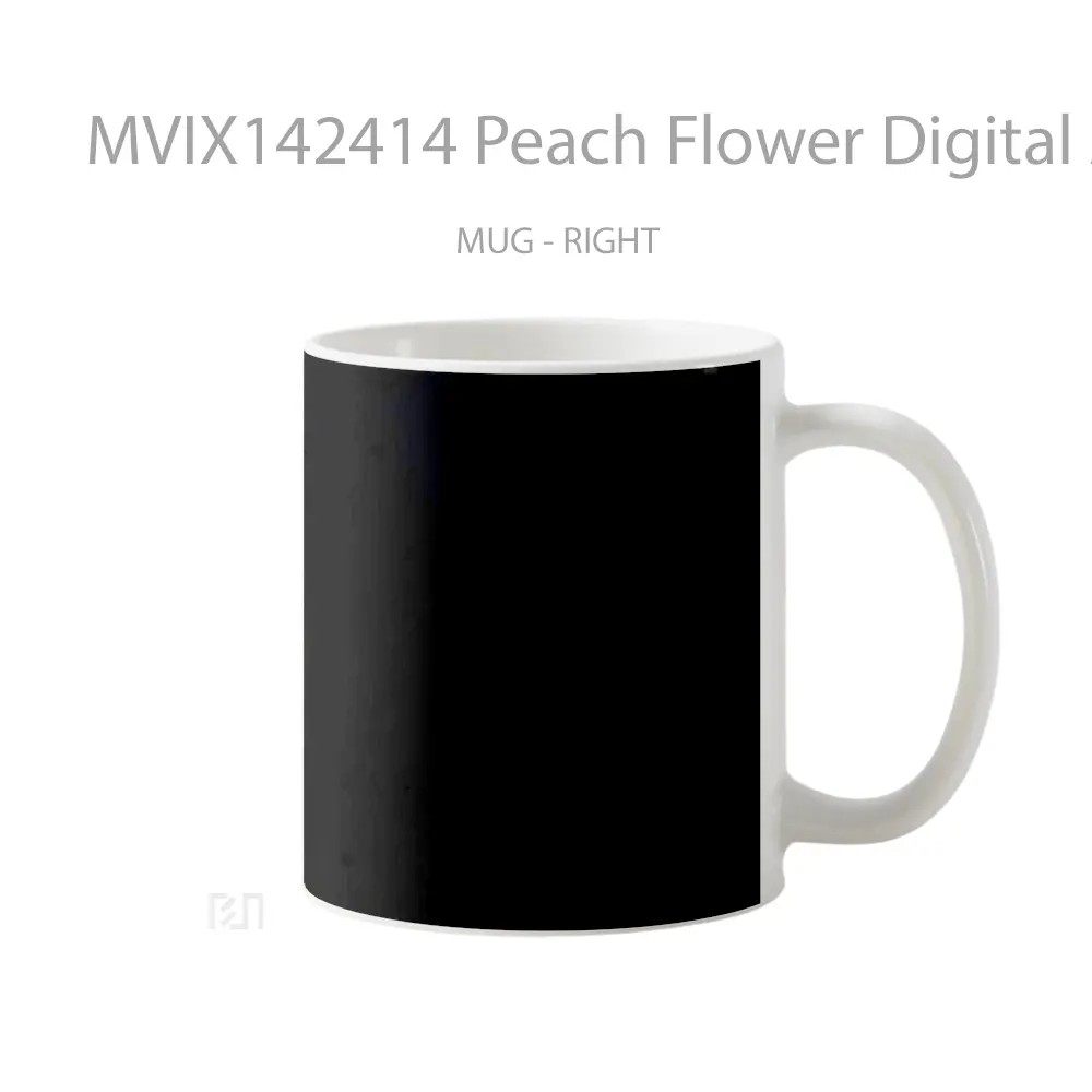 Mug Peach Flower Digital Art Abstract Huawei Mate Background Gelas Keramik Unik - All-side / Desain