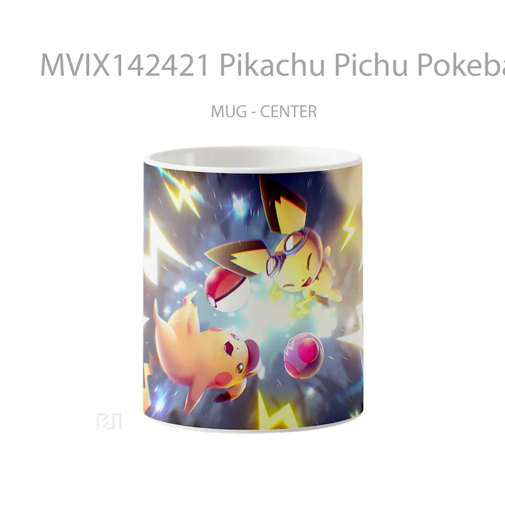 Mug Pikachu Pichu Pokeball Pokemon Gelas Keramik Unik