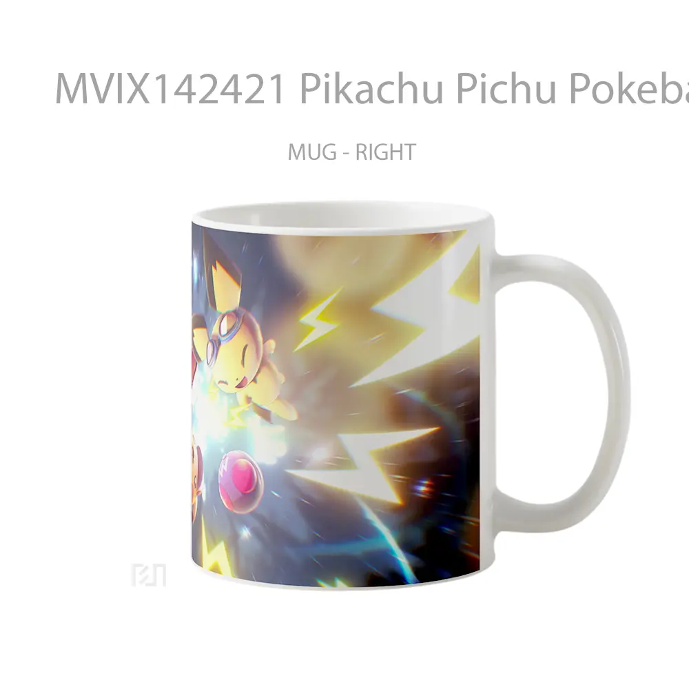 Mug Pikachu Pichu Pokeball Pokemon Gelas Keramik Unik - All-side / Desain