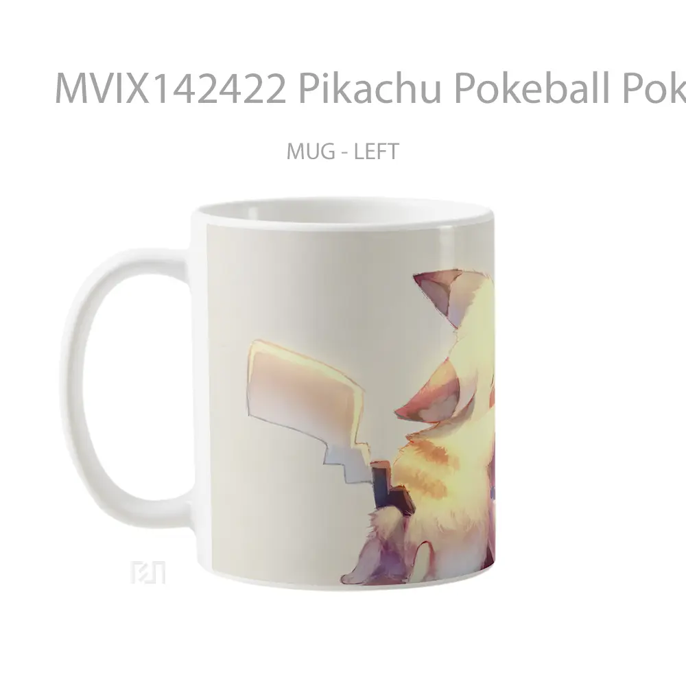 Mug Pikachu Pokeball Pokemon Gelas Keramik Unik - All-side / Desain